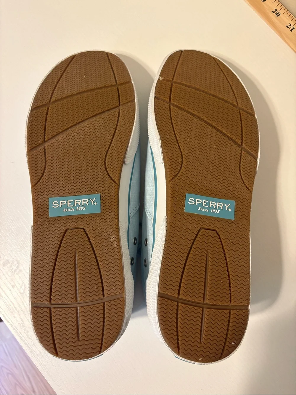 Sperry Light Blue Canvas Boat Shoes